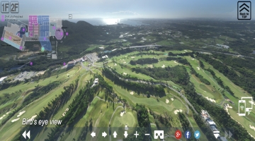 ドローン空撮VR ゴルフコース全体像
